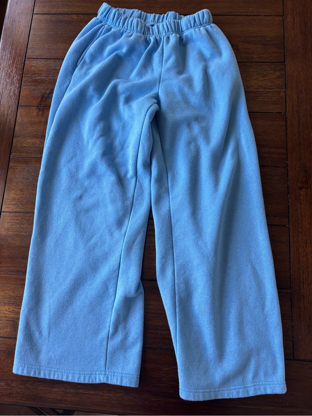 Light Blue Fleece Pants - Cozy Pull-On Style